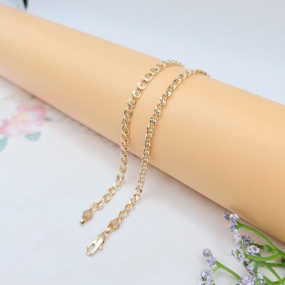 Chunky Rose Gold Chain Necklace for Women, 19.7 Inch Stylish Look, XPNL0030 - Picture 8 of 12